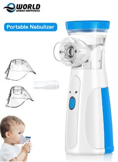 Eworld Portable Handheld Nebulizer Machine, Mini Ultrasonic Vaporizer with Adjustable Mist Output, Efficient Medication Delivery for Adults and Children, Includes Masks and Mouthpieces, Perfect for Home and Travel Use  - Image 1