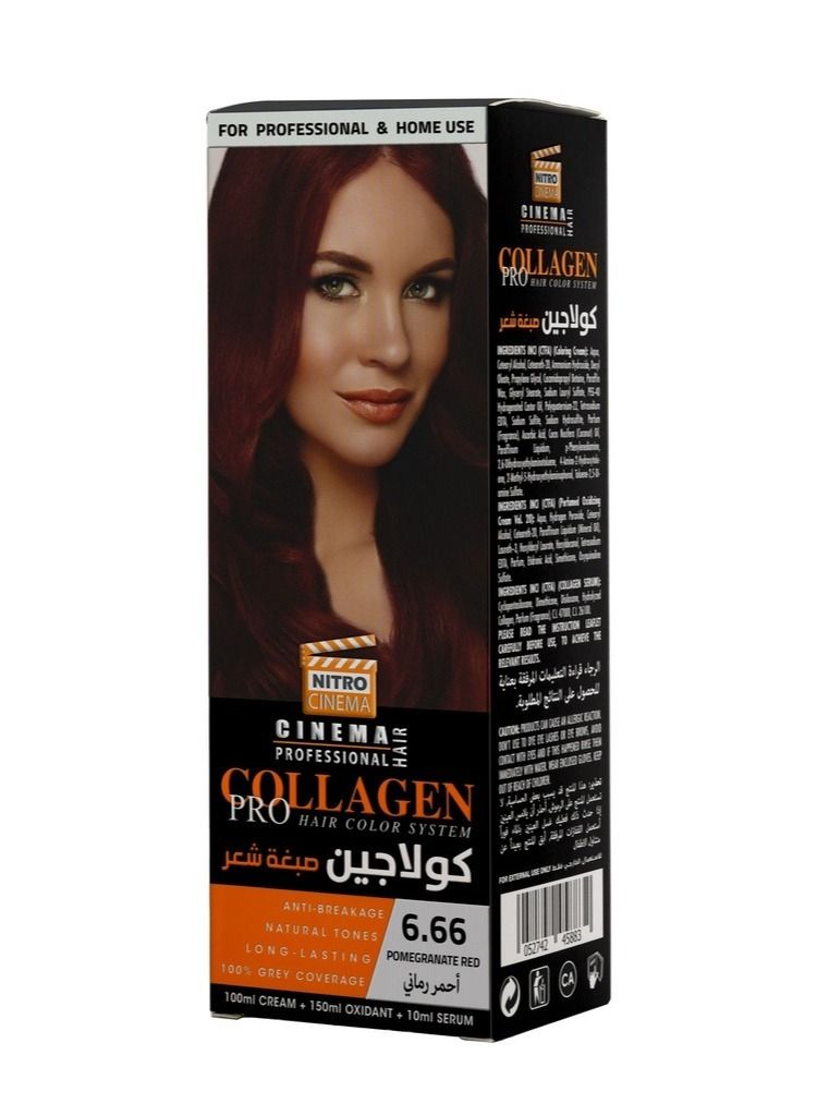 Collagen Hair Dye  Pomegranate Red 6.66