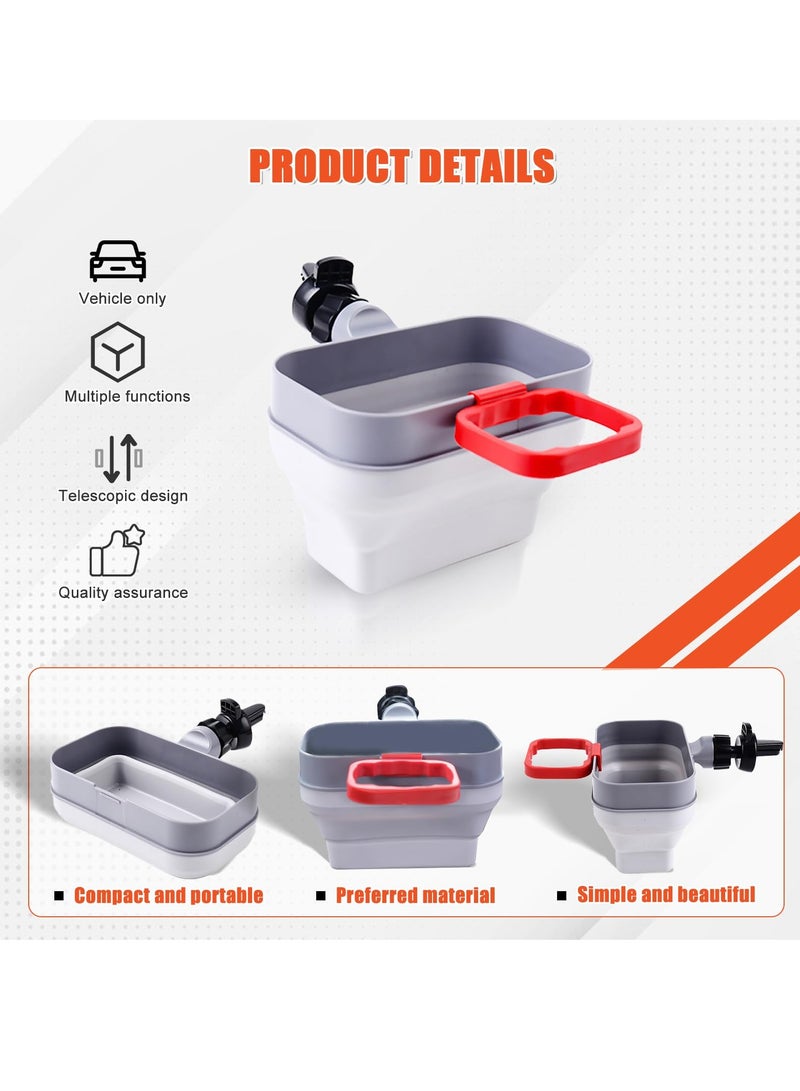 SYOSI Car Vent Sauce Holder, Foldable Car Storage Organizer Box with Sauce Dip, Car Sauce Holder for Ketchup and Dipping sauces Multi function French Fries Holder - Image 3