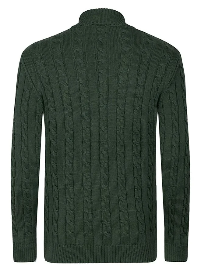 FELIX HARDY Cable knit half zip jumper