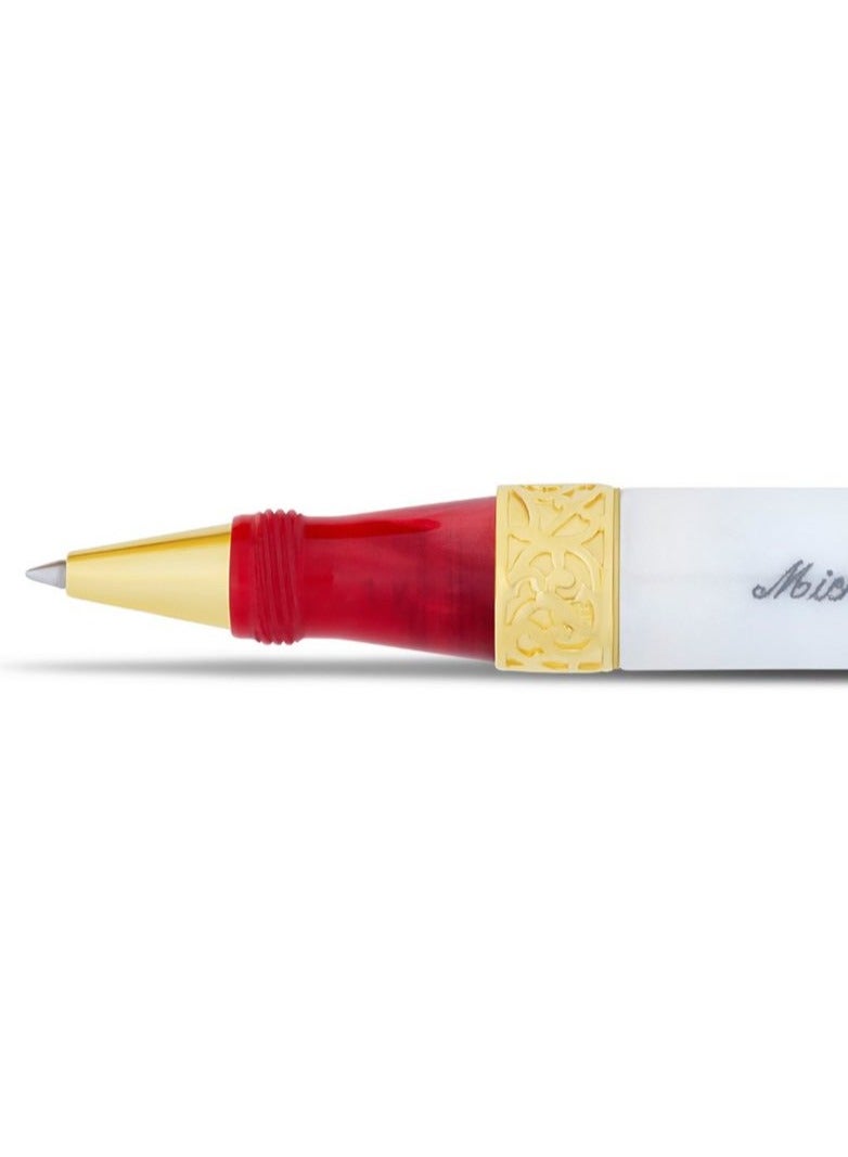 أنكورا قلم الكرة الدوارة الفاخر المحدود مايكل أنجلو من أنكورا 1919 18 قيراط ذهبي اللون فضي ورخام أبيض معتمد منقوش عالي الجودة، ضمان لمدة عامين، قلم توقيع ناعم للكتابة، صندوق هدايا حصري - Image 2