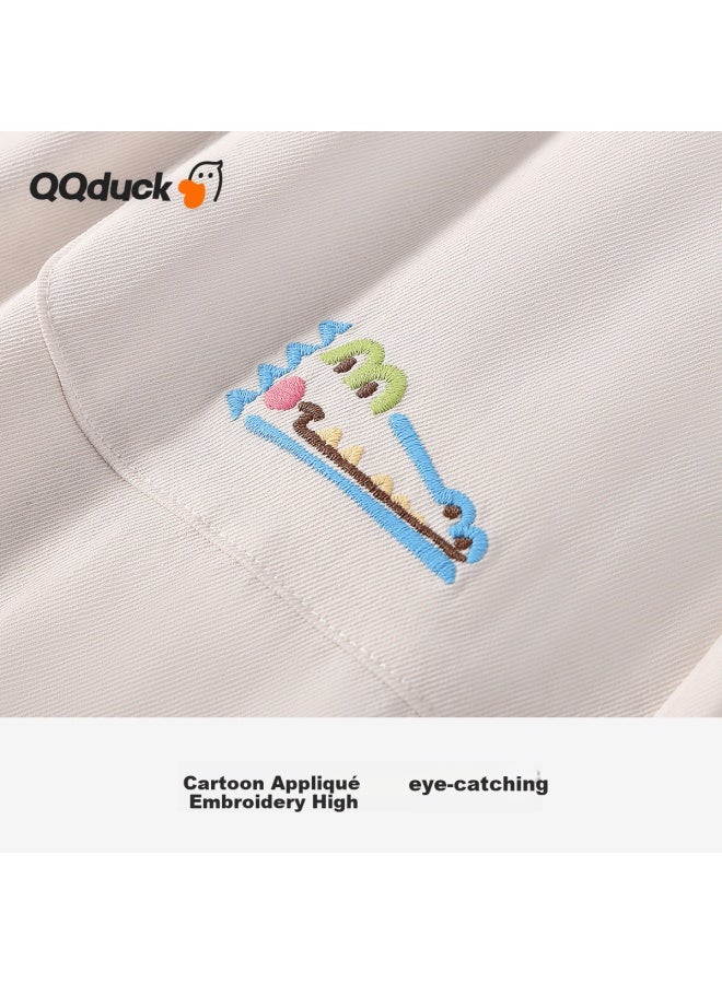 Qq Duck Boys' Casual Woven Pants Spring Children's Outdoor Sports Fashion Versatile Trousers - Image 2