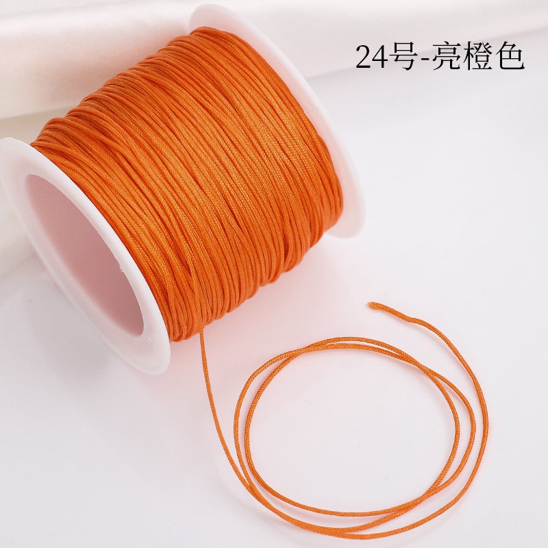 خيط صيني معقود يدويًا باللون الأحمر DIY للمجوهرات شمع أصفر رقم 27/لفة واحدة - Image 4