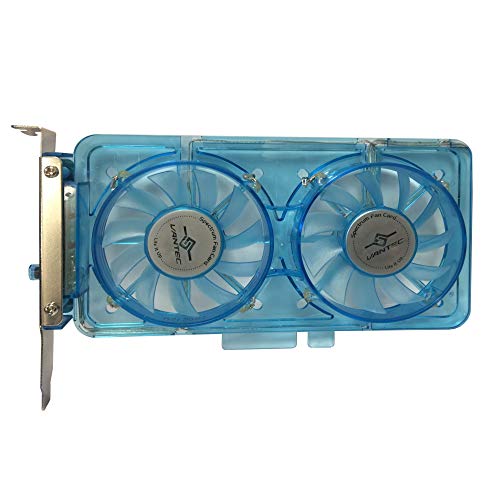 Vantec SP-FC70-BL Spectrum System Fan Card with Dual Adjustable 70mm UV LED Fans (Blue), 195x92x20mm - Image 1