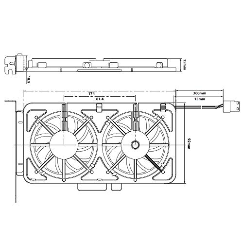 Vantec SP-FC70-BL Spectrum System Fan Card with Dual Adjustable 70mm UV LED Fans (Blue), 195x92x20mm - Image 4