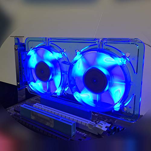 Vantec SP-FC70-BL Spectrum System Fan Card with Dual Adjustable 70mm UV LED Fans (Blue), 195x92x20mm - Image 3