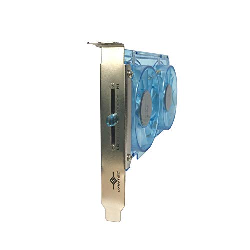 Vantec SP-FC70-BL Spectrum System Fan Card with Dual Adjustable 70mm UV LED Fans (Blue), 195x92x20mm - Image 2