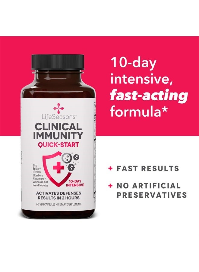 Life Seasons Clinical Immunity - Quick-Start - Immune Boosting - Rapid Immune Response - Immune System Support - Black Elderberry & Pre+Probiotics - 60 Capsules - Image 2