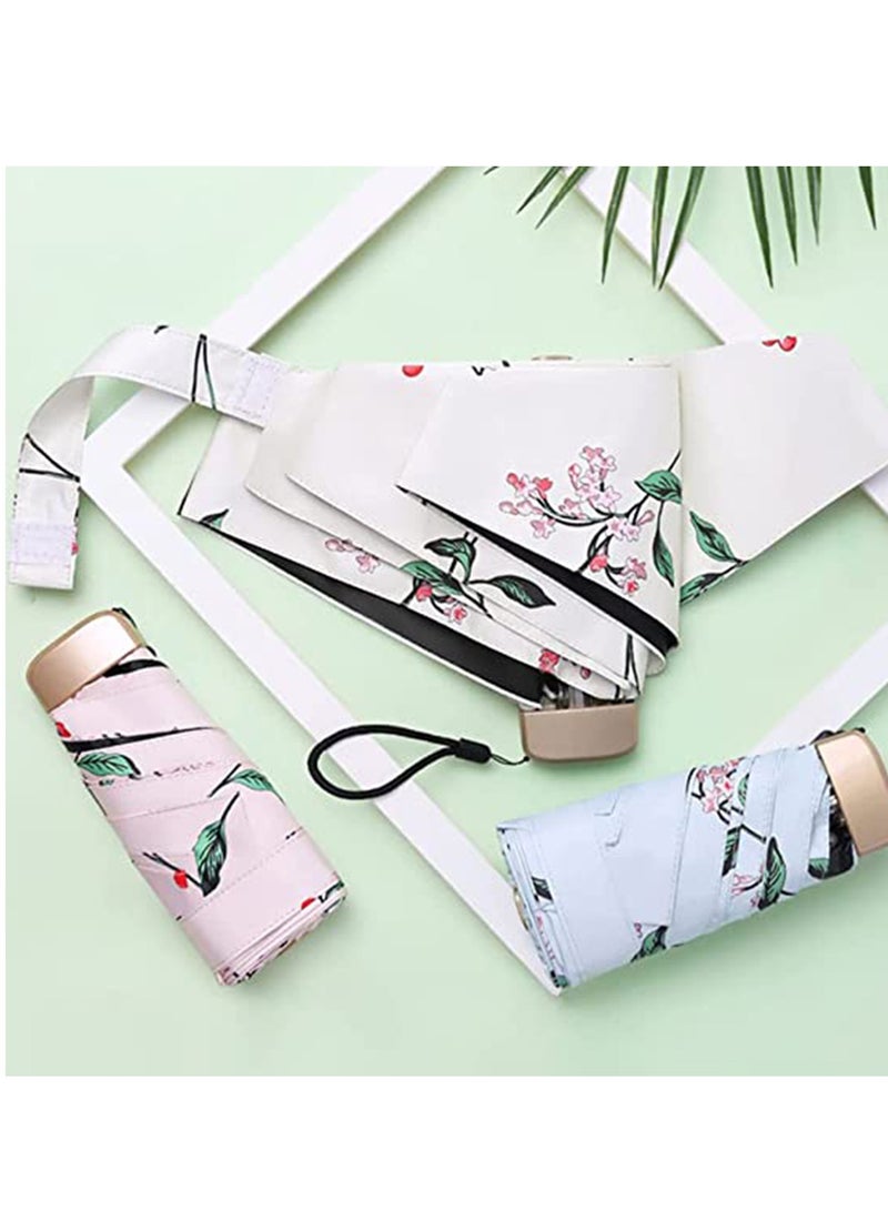 مظلة سفر UV، صغيرة مدمجة حماية ميني مثالية للباراسول الخفيف الوزن المحمولة في الهواء الطلق للشمس والمطر للرجال والنساء والأطفال - Image 4