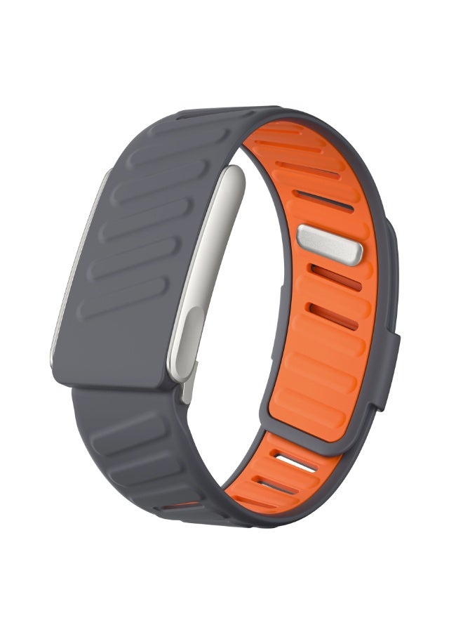 Rugged Comfort Silicone Wristband Compatible with WHOOP 5 Band, Waterproof and Sweatproof, for Men Women with Metal Frame Connector