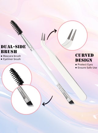 Lash Clusters, Lash Adhesive Glue & Lash Tweezer Set Eyelash Extensions Wispy False Eyelashes Lash Clusters DIY Eyelash Extensions Individual False Eyelashes for Women D-Curl Perfection for Your Eyes! - view 4