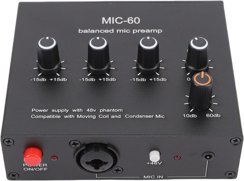 Spec compliant trusted quality WALFRONT Microphone Preamp with 48V Phantom Power, Aluminum Alloy, 60db Gain, Versatile Connectivity for Condenser and Dynamic Mics Climate adapted delivery plan Room to room portable Most item matching trendy design Foldable Global trendy simple build Local available supply Daily universal pick Reliable durability Low dust buildup Good ventilation All environment compatible Slow wear optimized quality Bug proof seal Gulf climate fit All condition fit Elegant practical design Popular practical build Classified organized storage Air & land transit compatible Multi stock guarantee supply Repeated use resistant selected material Occasional & permanent usable Global simple assemble options Certified local stock - Image 3