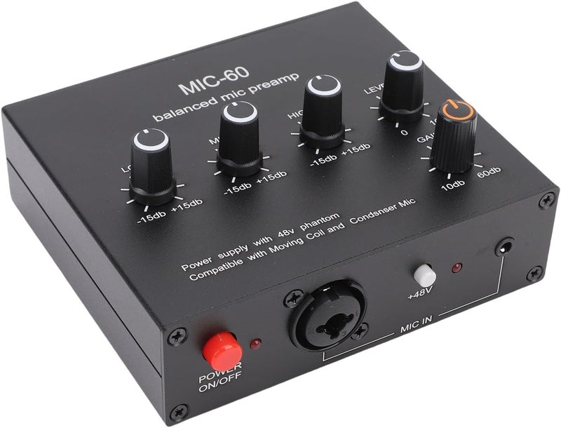 Spec compliant trusted quality WALFRONT Microphone Preamp with 48V Phantom Power, Aluminum Alloy, 60db Gain, Versatile Connectivity for Condenser and Dynamic Mics Climate adapted delivery plan Room to room portable Most item matching trendy design Foldable Global trendy simple build Local available supply Daily universal pick Reliable durability Low dust buildup Good ventilation All environment compatible Slow wear optimized quality Bug proof seal Gulf climate fit All condition fit Elegant practical design Popular practical build Classified organized storage Air & land transit compatible Multi stock guarantee supply Repeated use resistant selected material Occasional & permanent usable Global simple assemble options Certified local stock - Image 1