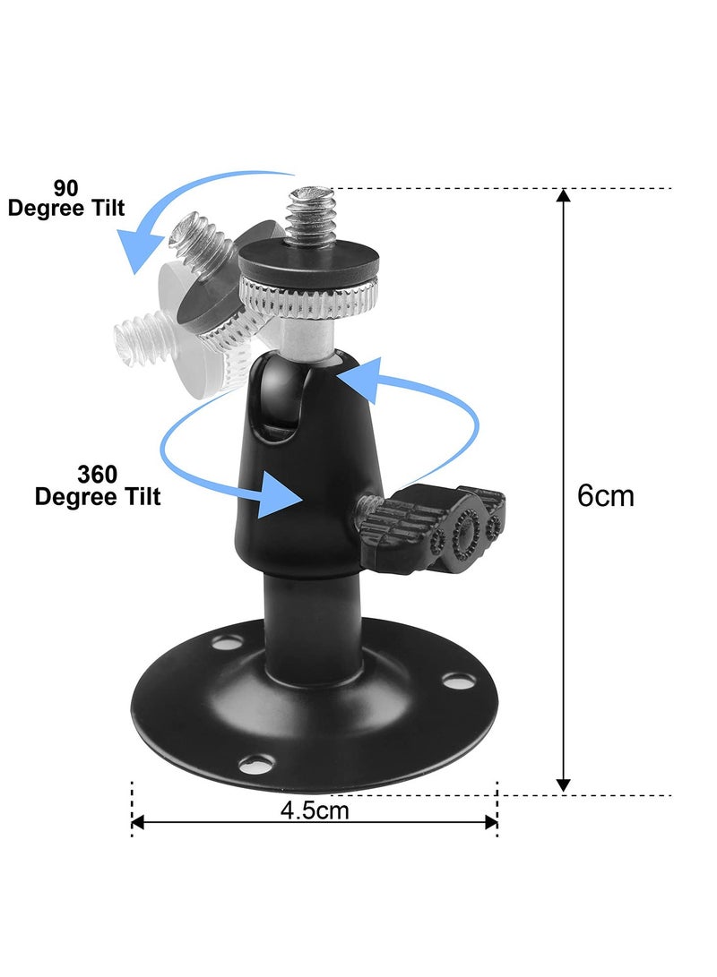 SANMUGEED Adjustable Security Aluminium Alloy Wall Mount Outdoor Camera Mount with 360° Rotation 1/4" Screw for Oculus Sensor Arlo, Arlo Pro，Arlo Pro 2, Arlo Pro 3, Arlo Ultra Surveillance (4 Pack)  - Image 2