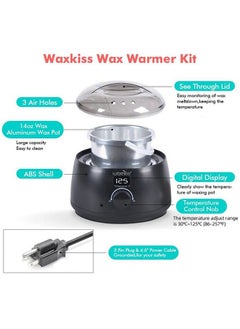waxkiss Wax Warmer Digital Wax Warmer For Professional Hair Removal With Seethrough Lid And 14Oz Wax Pot  - Image 5
