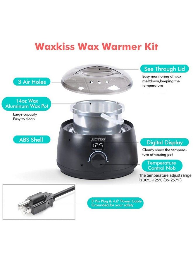 waxkiss Wax Warmer Digital Wax Warmer For Professional Hair Removal With Seethrough Lid And 14Oz Wax Pot - Image 5