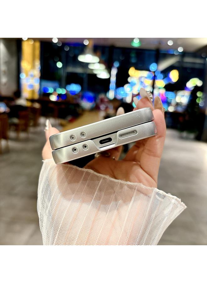 اس-توب جراب لهاتف Samsung Galaxy Z Flip3 5G بحافة فضية من البولي كربونات قابل للطي - Image 4