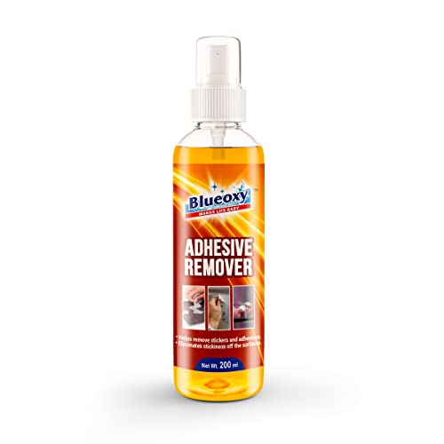 BLUEOXY Adhesive Remover Spray | Used to Remove Gum Glue Stickers Adhesives for Car, Glass, Fridge Door, Any Metal Surface | Car Glass Sticker Remover Spray | Ecological Formulation | 200 ML | QTY 2 - Image 1