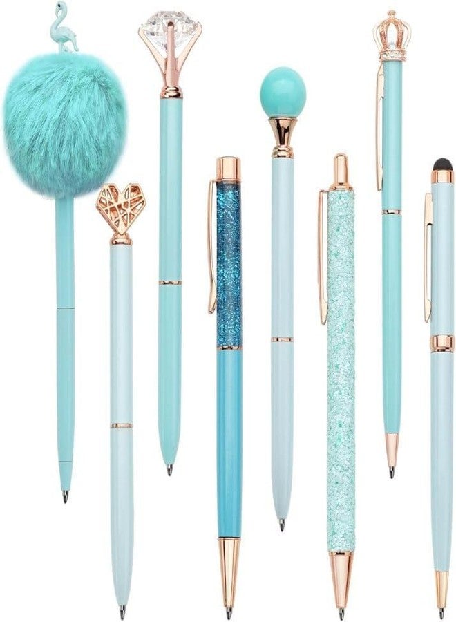 GIFTRIYA Luxury Glitter Ball Pens Combo for Kids & Teens | Metal Crystal Top Ballpoint Pens with Smooth Blue Ink | Cute Writing Pens for School, Journaling, Diary, Return Gift & Daily Use - Image 1