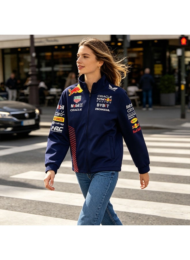 F1 Oracle Red Bull Racing Official Teamline Softshell Jacket - Image 4