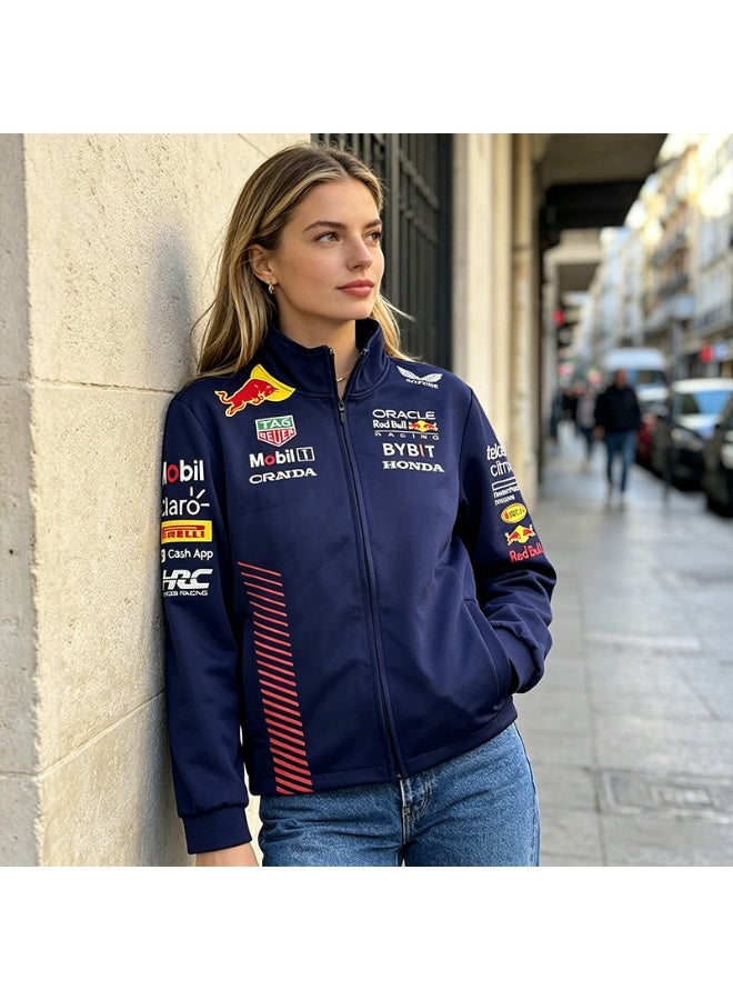 F1 Oracle Red Bull Racing Official Teamline Softshell Jacket - Image 5