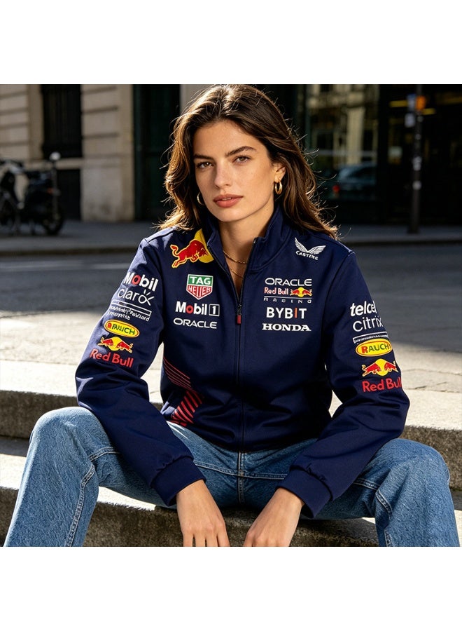 F1 Oracle Red Bull Racing Official Teamline Softshell Jacket - Image 3