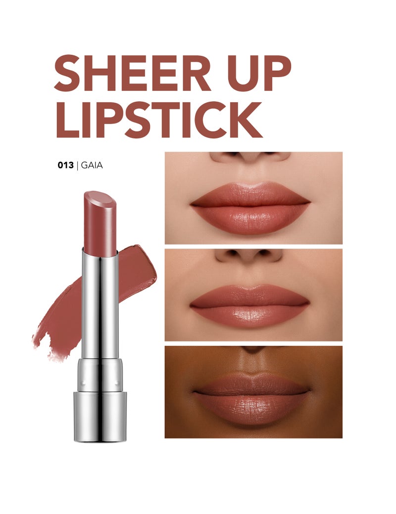 flormar Sheer Up Semi-Transparent Shiny Lipstick 013 Gaia - Image 2