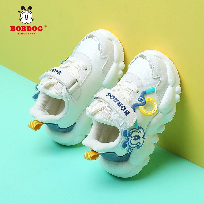 Bobdog Fleece-Lined Baby Shoes Toddler Shoes 2023 Winter Girls' Soft Bottom Non-Slip Warm Two-Cotton Shoes - Image 2