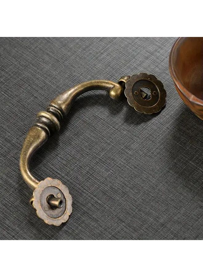 1 قطعة مقبض درج نحاسي عتيق من سبائك الزنك بتصميم مضلع محزز 96 مم، إكسسوارات أجهزة الأبواب، تشطيب مصقول، ديكور المنزل، مقبض درج - Image 5