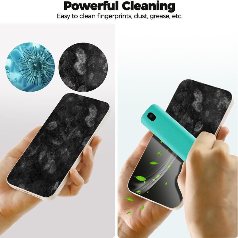 JiaTeums Screen Cleaner Spray, All in One Screen Cleaner Spray Set of 2 Screen Cleaning Kit Screen Cleaner for Monitor/Tablet/Mobile Phone/Car Screen with Liquid and Cleaning Brush (Grey + Green) - Image 3