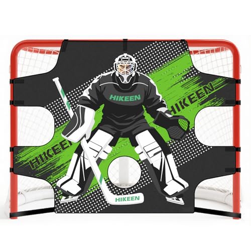 Hikeen Premium Hockey Goalie Shooting Target Tear - Proof Hockey Goal Practice Target with 7 Target Holes - Street Hockey & Ice Hockey Net Goalie Target for Practicing Shooting Accuracy 54IN - Image 1