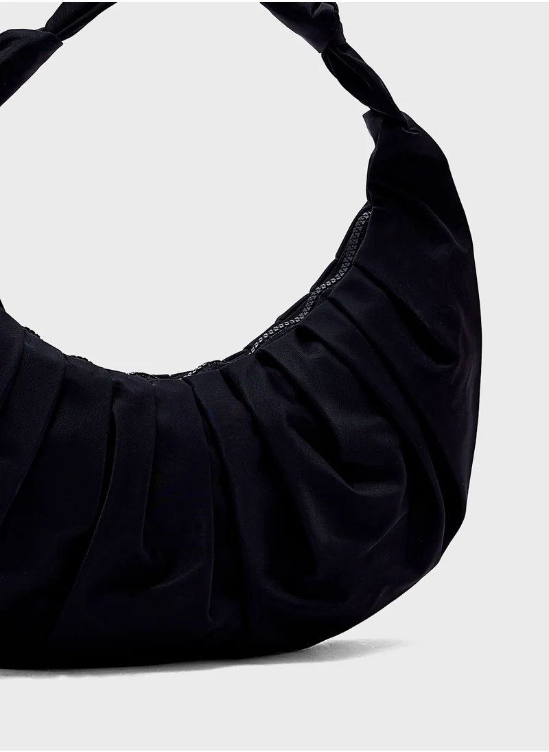 Ginger Oversized  Ruched Clutch Bag