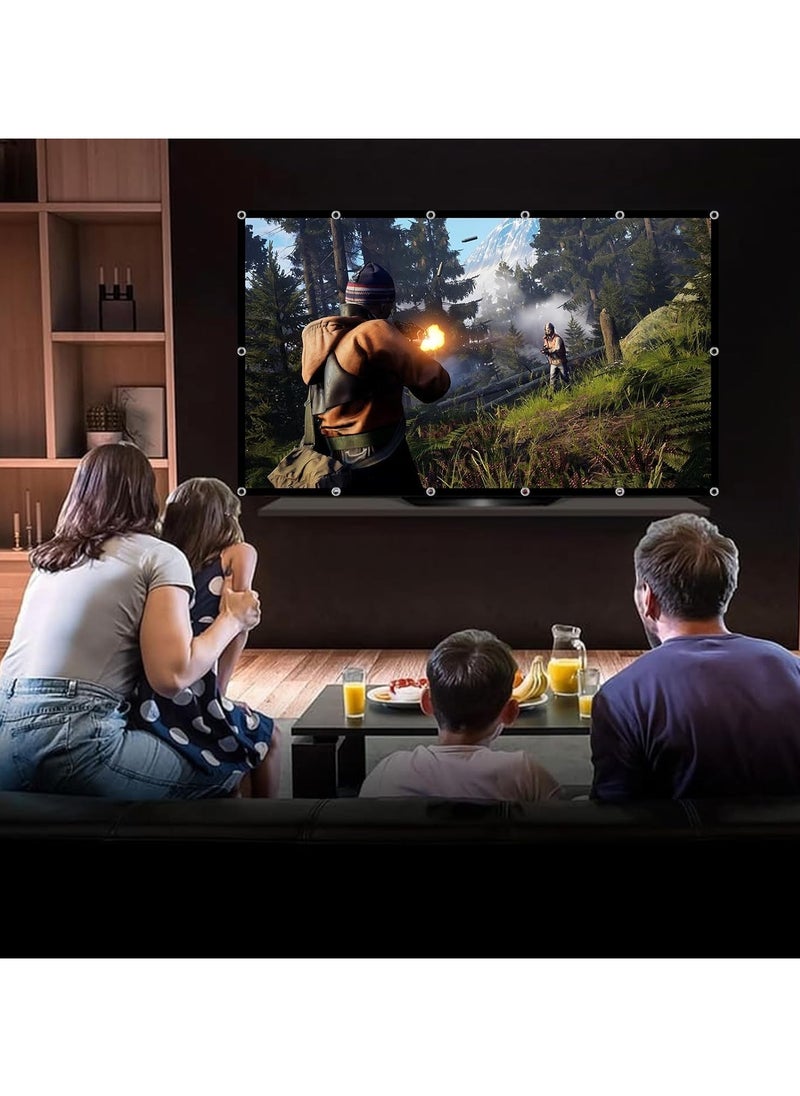 XICEN - Portable 150 inch Projector Screen Foldable 16:9 HD 4K Movie Anti-Light Projection Screen for Indoor Outdoor Home Theater Office - Image 1