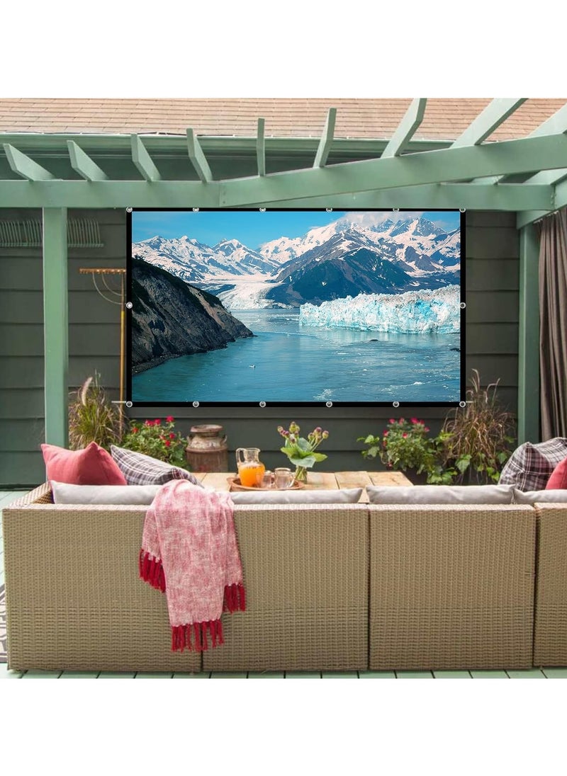 XICEN - Portable 150 inch Projector Screen Foldable 16:9 HD 4K Movie Anti-Light Projection Screen for Indoor Outdoor Home Theater Office - Image 1