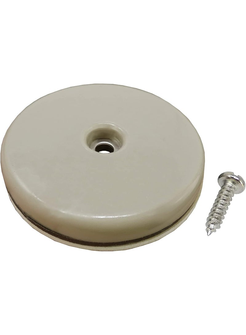Shepherd Hardware 9453 2-Inch Round, Adhesive Slide Glide Furniture Sliders, 4-Pack Beige - Image 1
