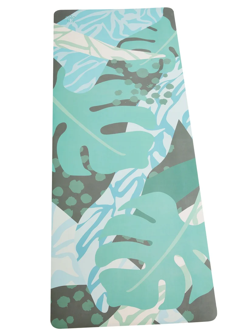 Prickly Pear Prickly Pear 'Lush Lagoon' Rollable 4mm PU Yoga Mat with Carry Strap, Stretching Toll