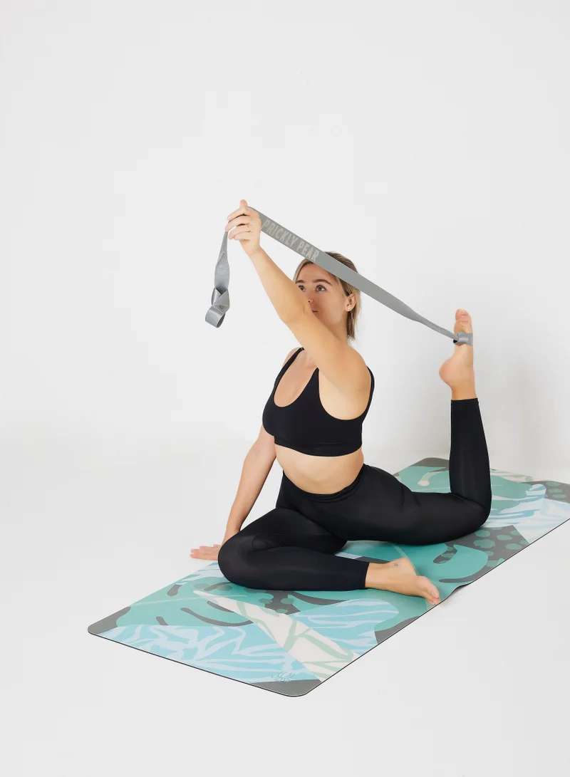 Prickly Pear Prickly Pear 'Lush Lagoon' Rollable 4mm PU Yoga Mat with Carry Strap, Stretching Toll