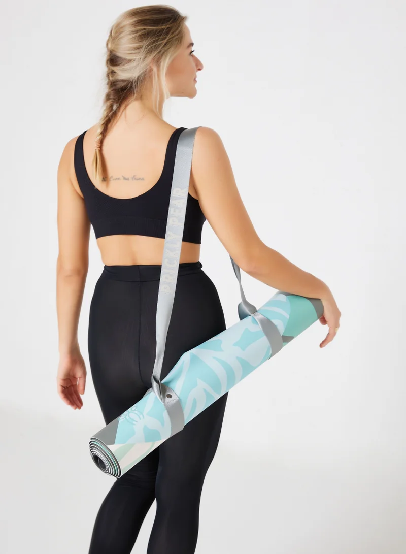 Prickly Pear Prickly Pear 'Lush Lagoon' Rollable 4mm PU Yoga Mat with Carry Strap, Stretching Toll