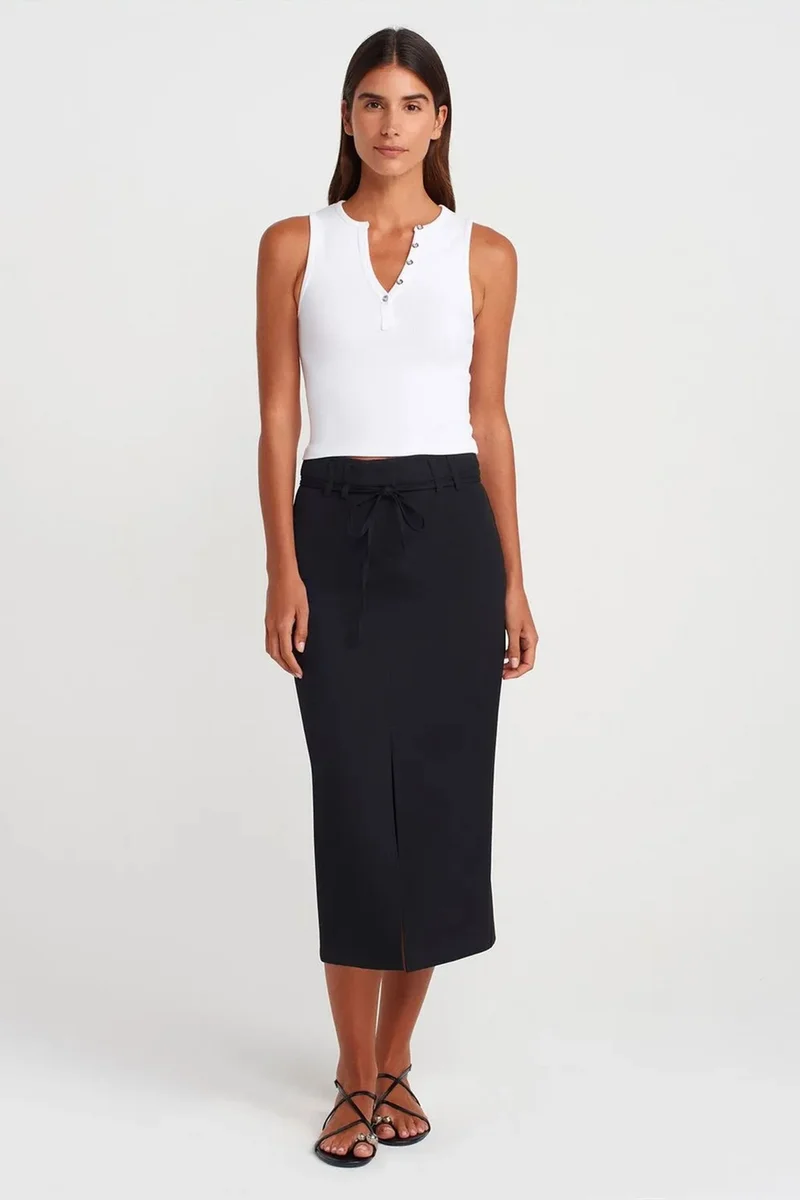 Dilvin White DILVIN Women's Ribbed Cotton-Blend Crop Top for Women | Best Price UAE