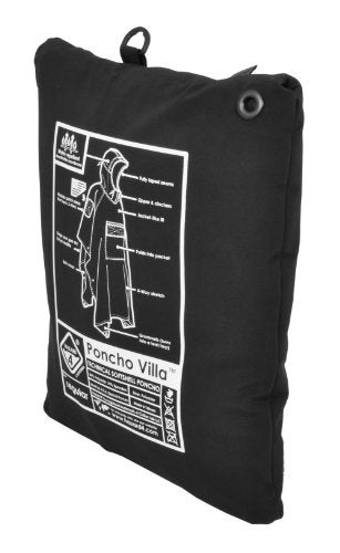 HAZARD 4 Mens Rain Poncho Villa(TM) Technical Soft-Shell - Black, Black Classic - Image 3