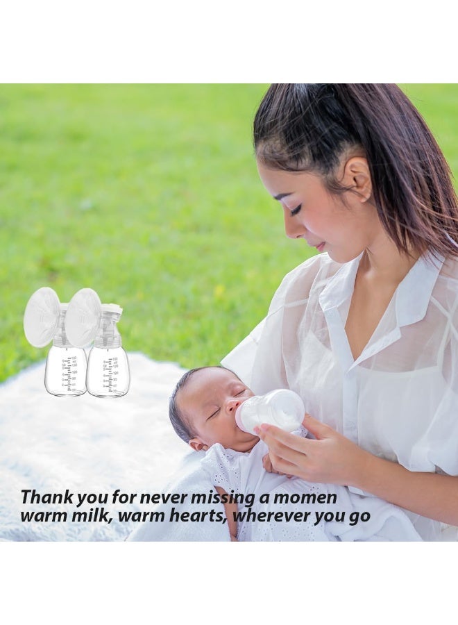 لطف وحضن مضخة ثدي كهربائية – بدون استخدام اليدين، قابلة للارتداء، لاسلكية وقابلة لإعادة الشحن مع صندوق تخزين، مزودة بـ 9 مستويات و3 أوضاع | تشمل فوط تغيير الأطفال "كيوت آند كادل" – عبوة 180 قطعة (60×90 سم، باللون الأخضر)، ناعمة ومضادة للماء. - Image 4