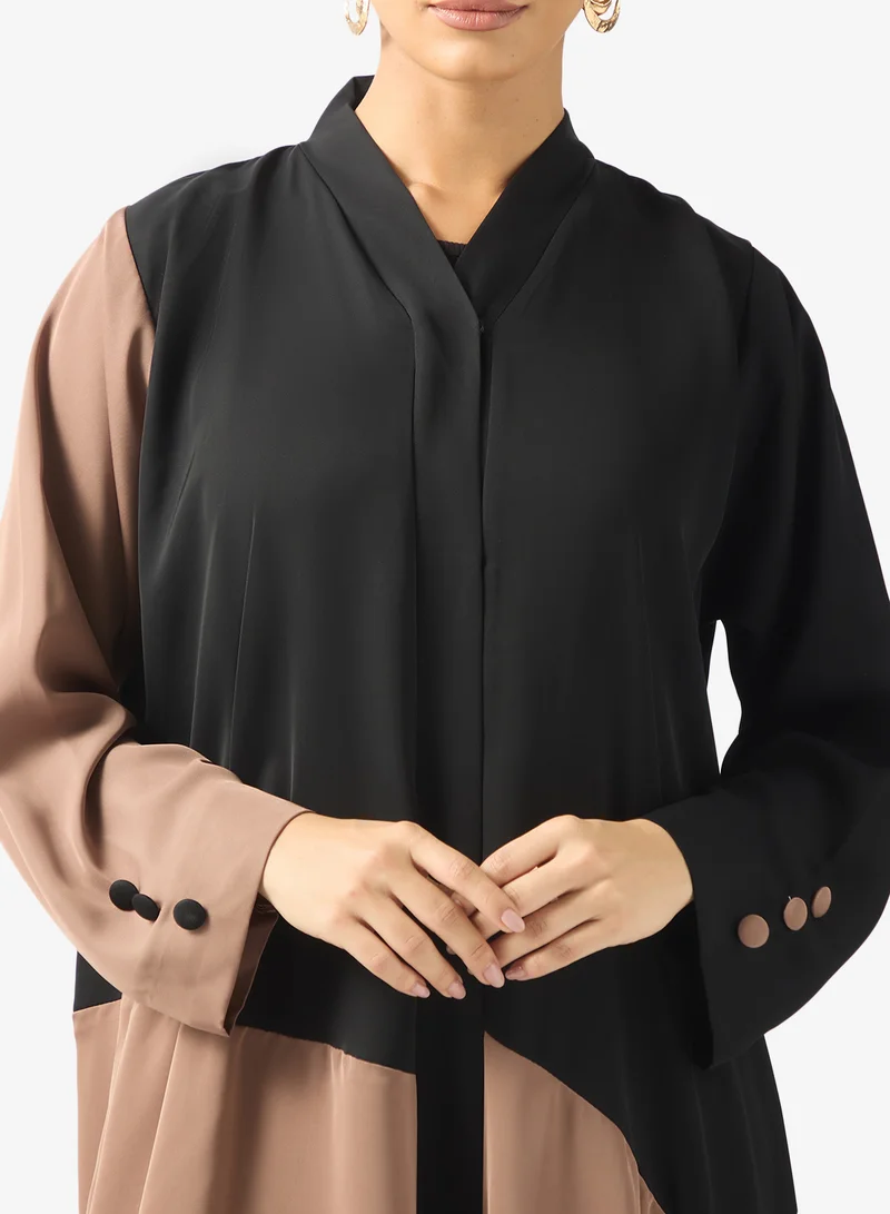 Khizana  Color Block Abaya & Sheila for Women | Best Price UAE