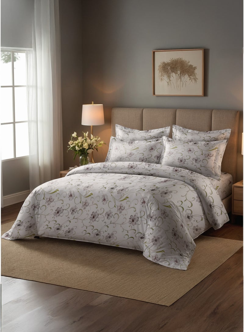 طقم غطاء لحاف مصمم 6 قطع تصميم كينج مقاس 220x240 سم ناعم مسامي أنيق مصنوع في دبي للرفاهية اليومية