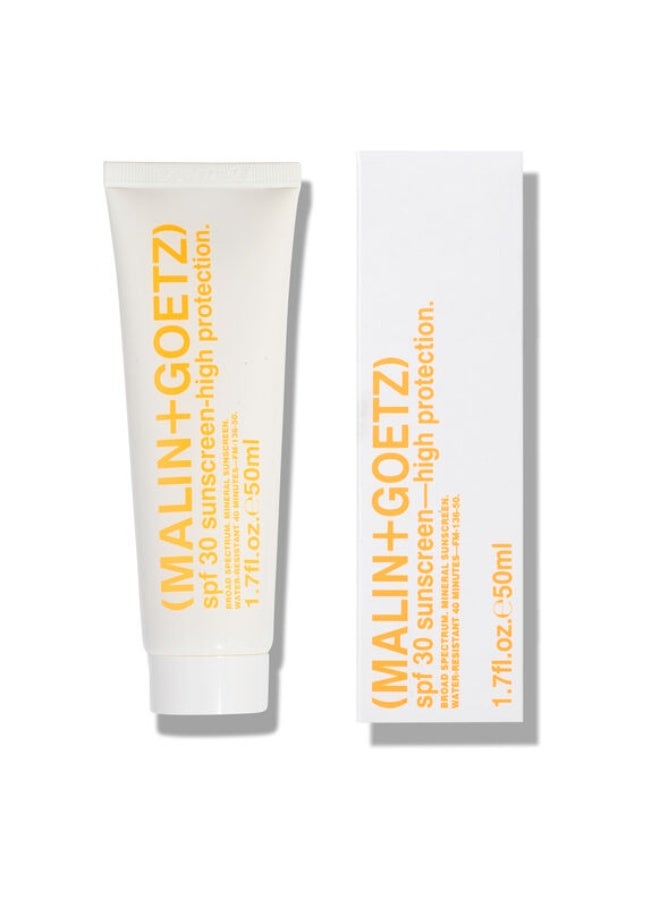 Malin + Goetz SPF 30 High Protection Sunscreen 50ml - Image 3