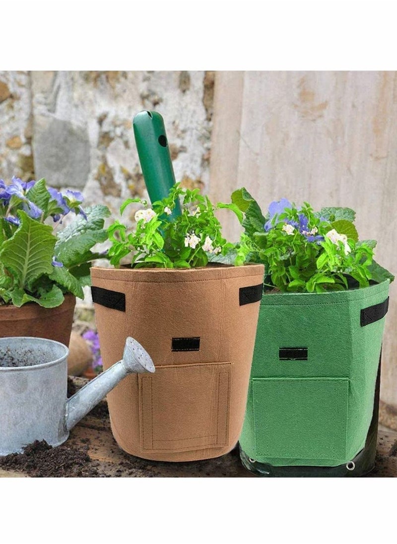 Y&D Potato Grow Bag, Gardening Plant Growing Bags Tomato Carrot Vegetable Planter Container with Window Handles & Flap Bottom Holes Garden for Optimum Root Growth, 3 Pack (10 Gallon)  - Image 3