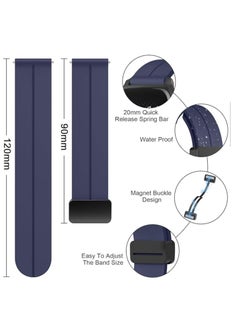 Rabos Silicone Band With Magnetic folding Buckle for Samsung Galaxy Watch 6/5/4 Watch 5 Pro Quick Release Silicone Straps for Women Men 20mm  - Image 3