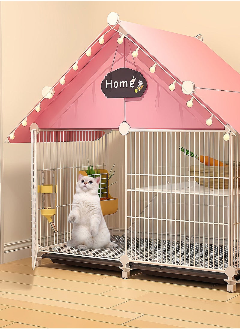 كيدل قطة قفص كلب قفص فيلا داخلية DIY الأرانب قفص مع علبات الحيوانات الأليفة Playpen DIY الحيوانات الأليفة سياج قطة بيت للحيوانات الأليفة  - Image 5