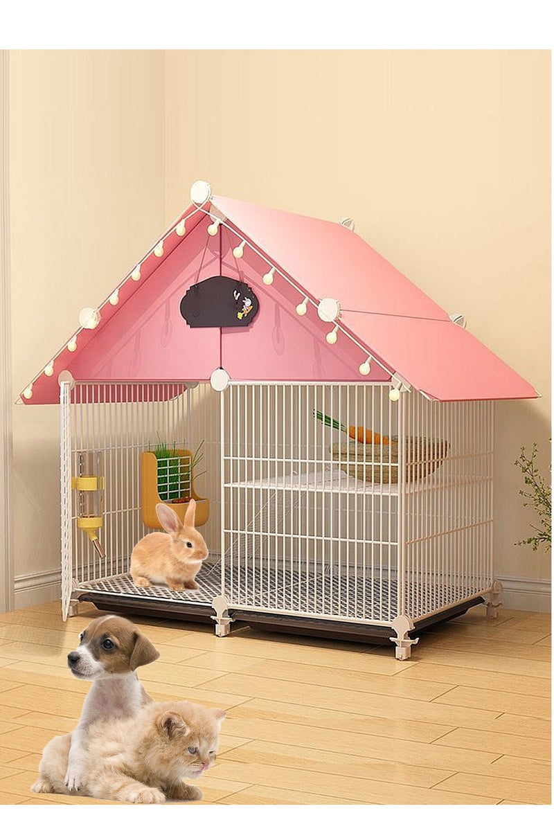 Kidle Cat Cage Dog Cage Indoor Villa DIY Rabbits Cage with Trays Pet Playpen DIY Pet Fence Cat House for Pet - Image 1