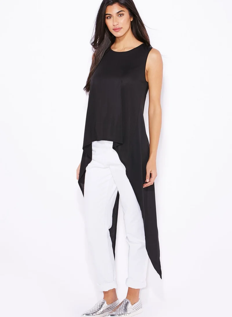 Ginger Dip Hem Slit Back Top