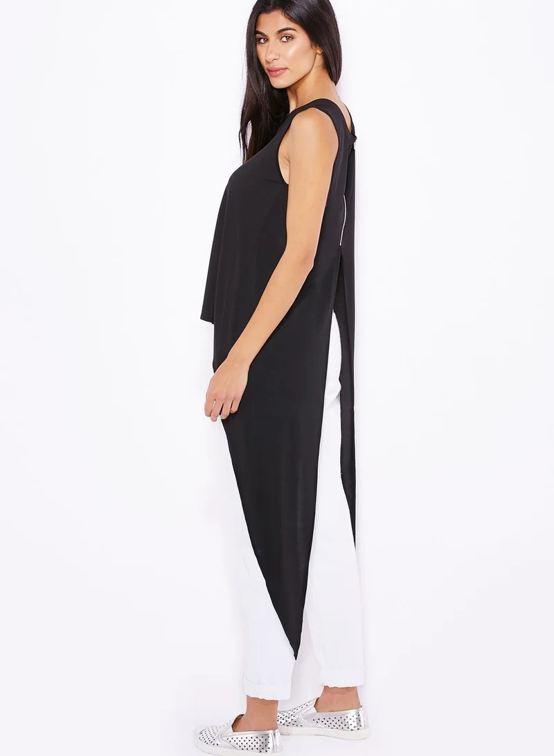 Ginger Dip Hem Slit Back Top